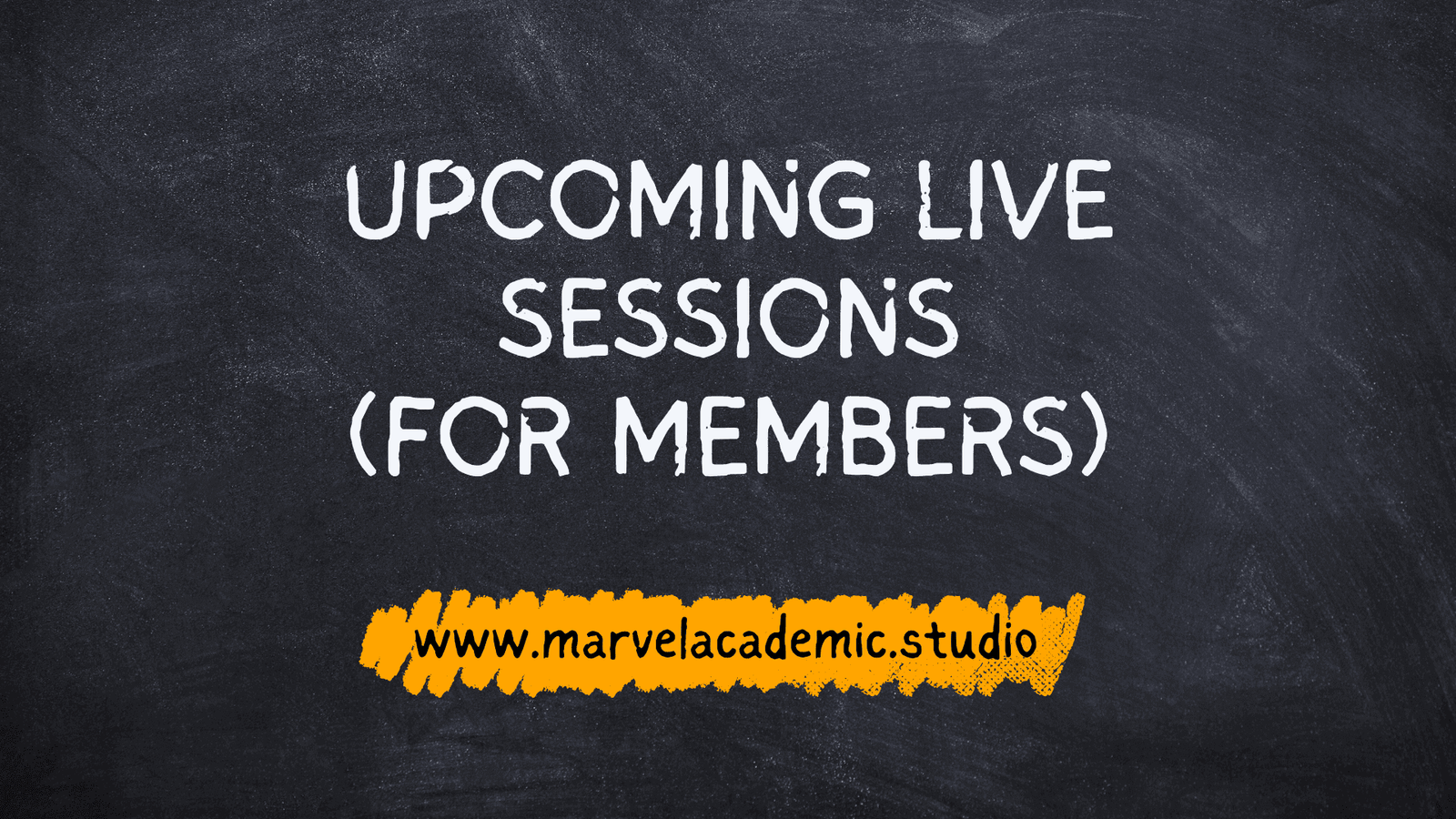 Live Sessions (For Members)