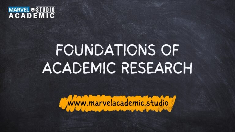 1. Foundations of Academic Research